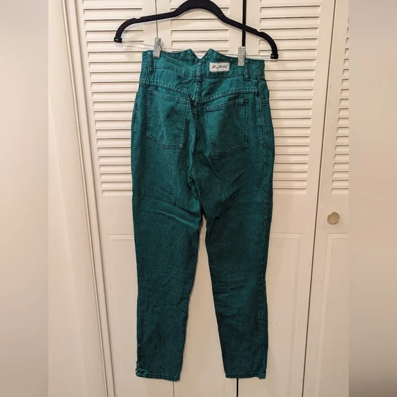 Vintage Paris Blues Green Striped Jeans - Picture 2 of 7